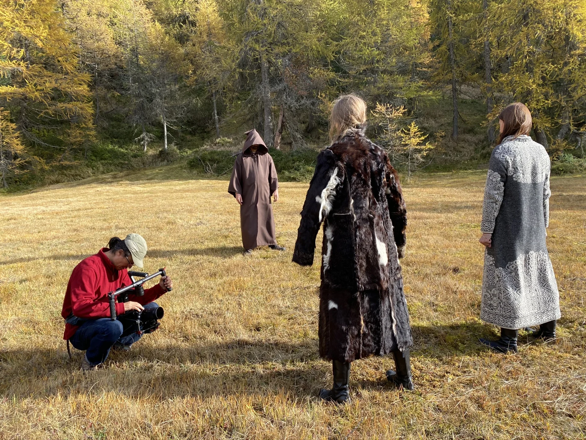 Dreharbeiten im Engadin für das Musikvideo „Der Steppenwolf“ mit Musik von Komponist Niklaus Vogel